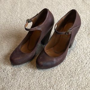 Nine West Block Leather Heels